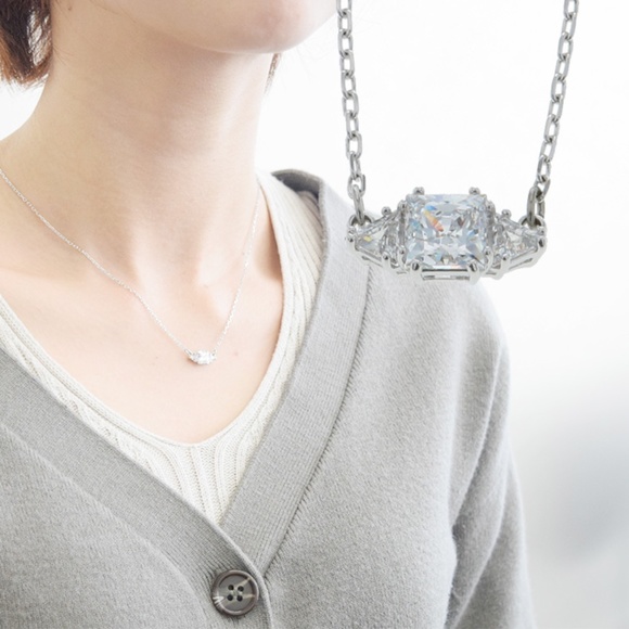 SWAROVSKI Attract Trilogy Rhodium Plated Necklace - Picture 15 of 15